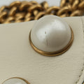 Pearly Peony Black×White×Gold Leather 432282 H020441213ピオニー ブラック×ホワイト×ゴールド レザー 432282 H020441213