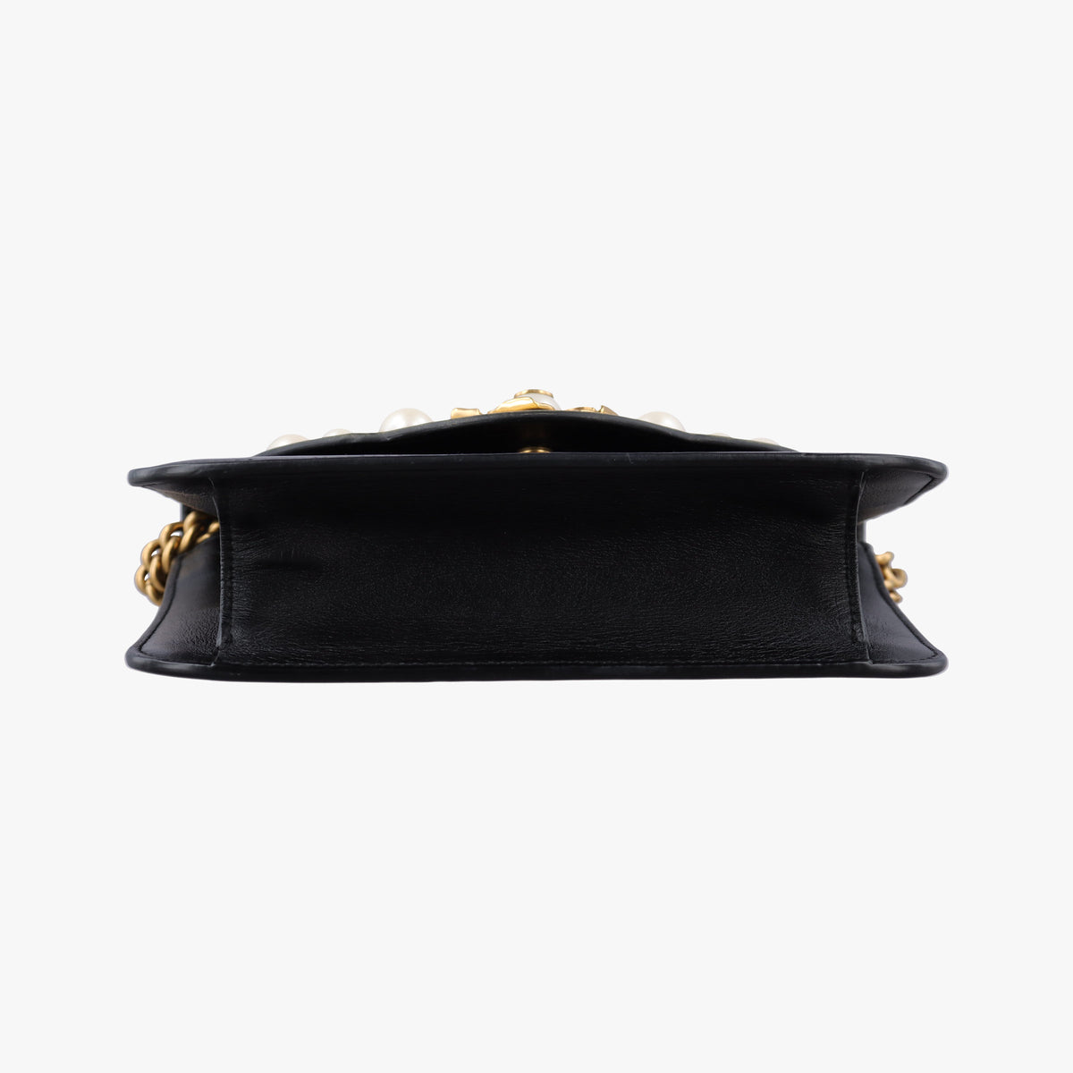 Pearly Peony Black×White×Gold Leather 432282 H020441213ピオニー ブラック×ホワイト×ゴールド レザー 432282 H020441213