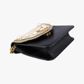 Pearly Peony Black×White×Gold Leather 432282 H020441213ピオニー ブラック×ホワイト×ゴールド レザー 432282 H020441213