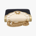 Pearly Peony Black×White×Gold Leather 432282 H020441213ピオニー ブラック×ホワイト×ゴールド レザー 432282 H020441213