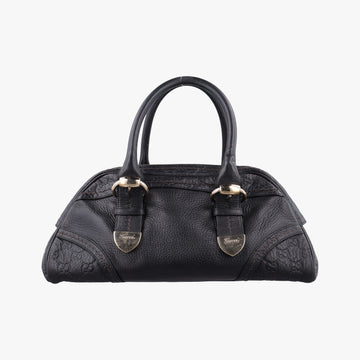 Guccissima Mini Boston Bag Black Leather 181508 E1481457グッチシマ ミニボストン ブラック レザー 181508 E1481457