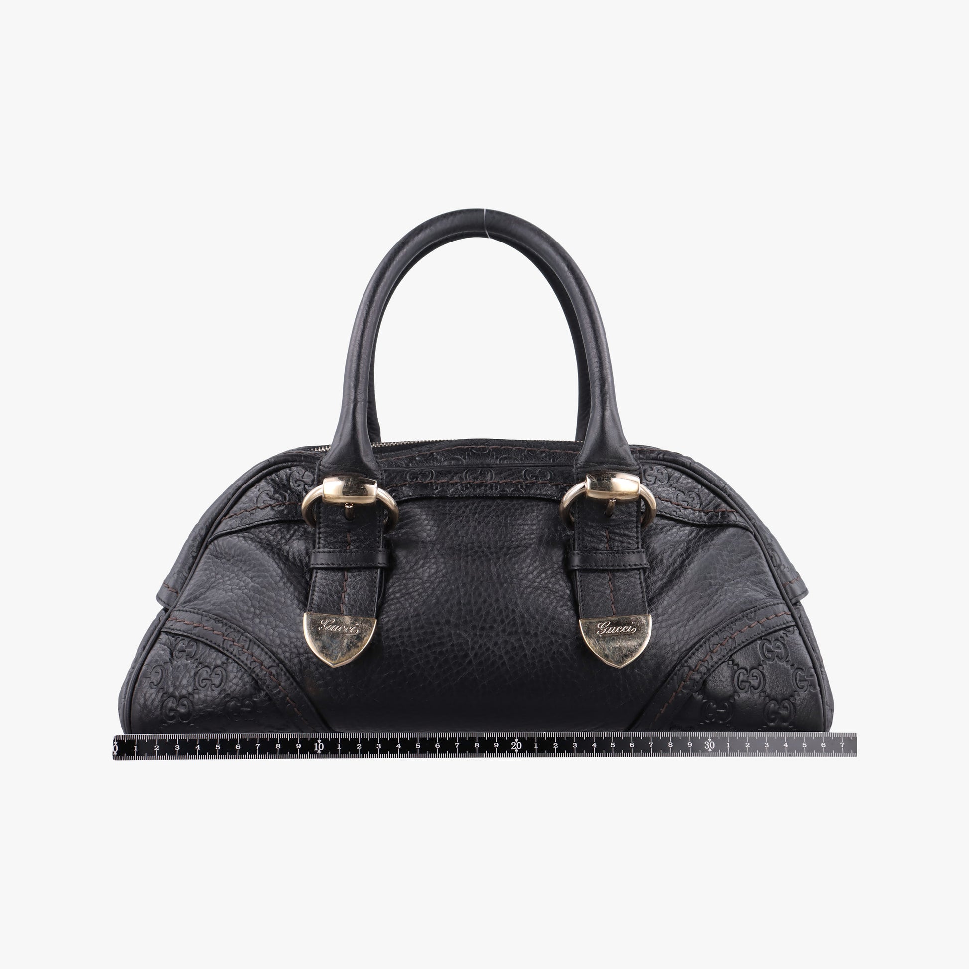 Guccissima Mini Boston Bag Black Leather 181508 E1481457グッチシマ ミニボストン ブラック レザー 181508 E1481457
