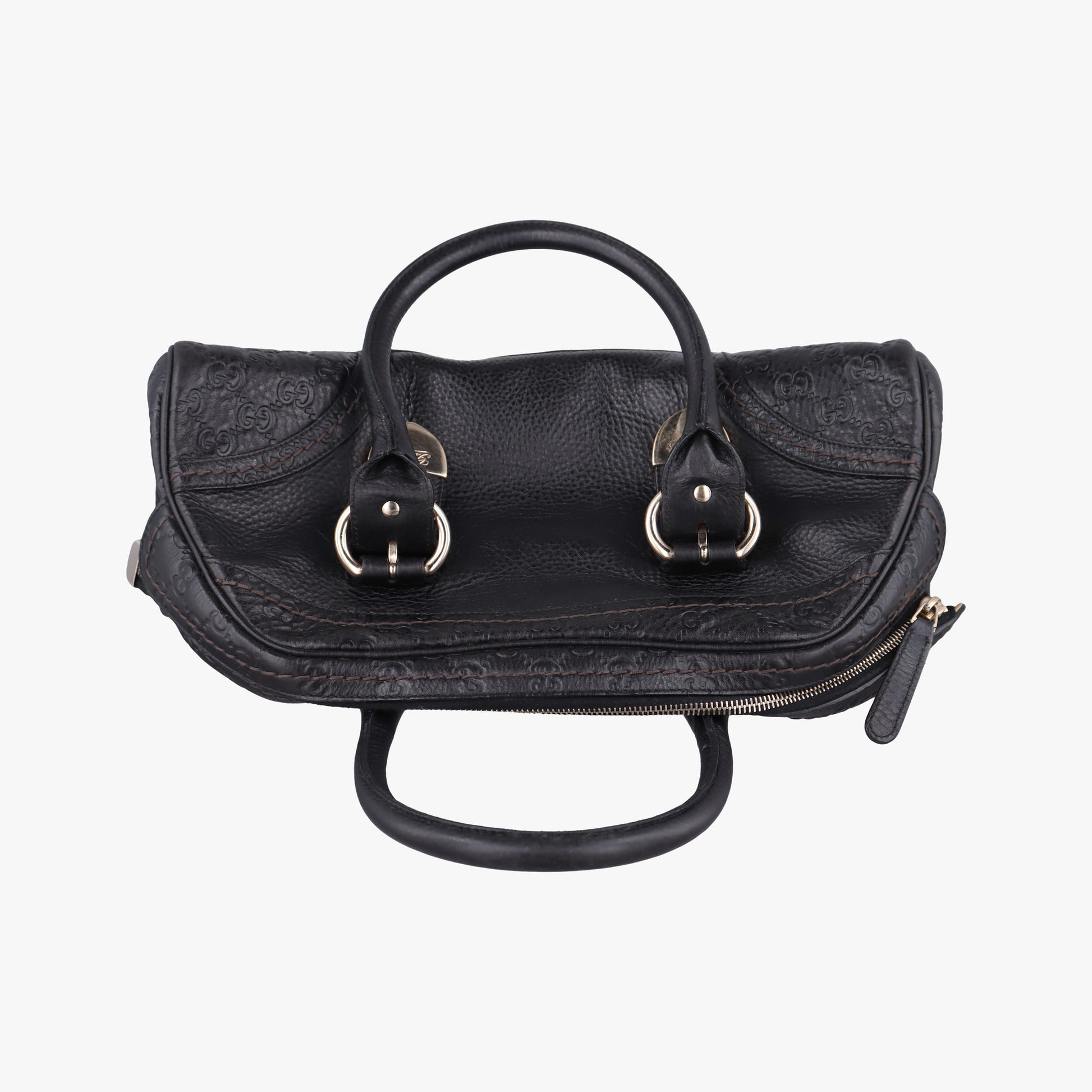 Guccissima Mini Boston Bag Black Leather 181508 E1481457グッチシマ ミニボストン ブラック レザー 181508 E1481457