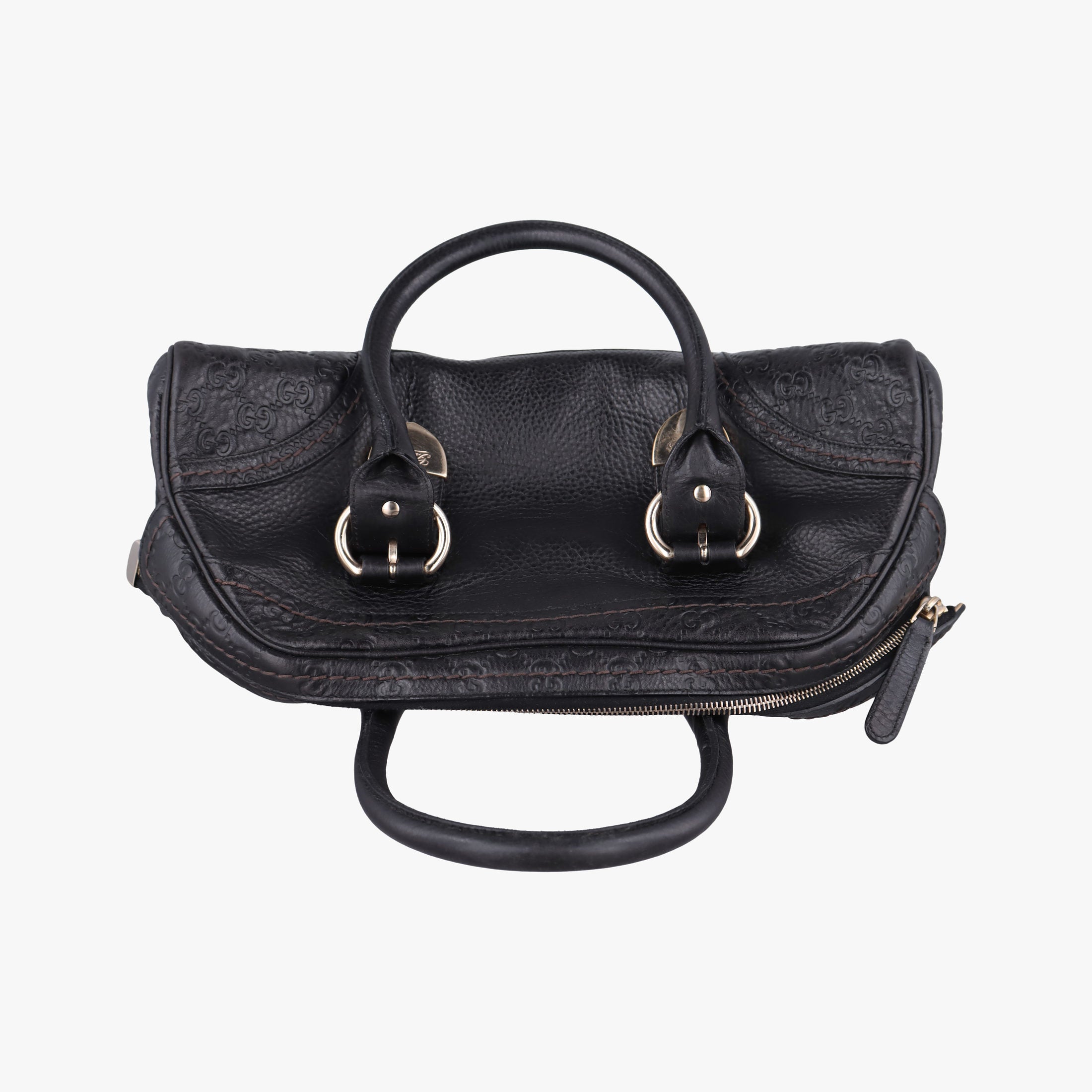Guccissima Mini Boston Bag Black Leather 181508 E1481457グッチシマ ミニボストン ブラック レザー 181508 E1481457