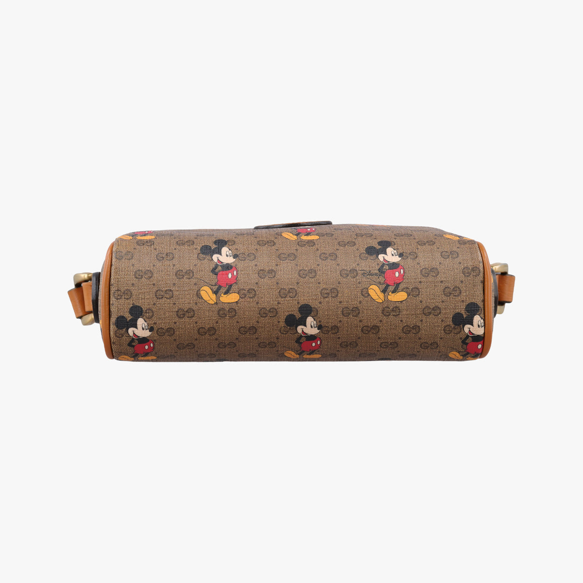 Mickey Mouse Disney collaboration Brown PVC coated canvas×Leather 602536 ミッキーマウス ディズニーコラボ ブラウン PVCコーティングキャンバス×レザー 602536 
