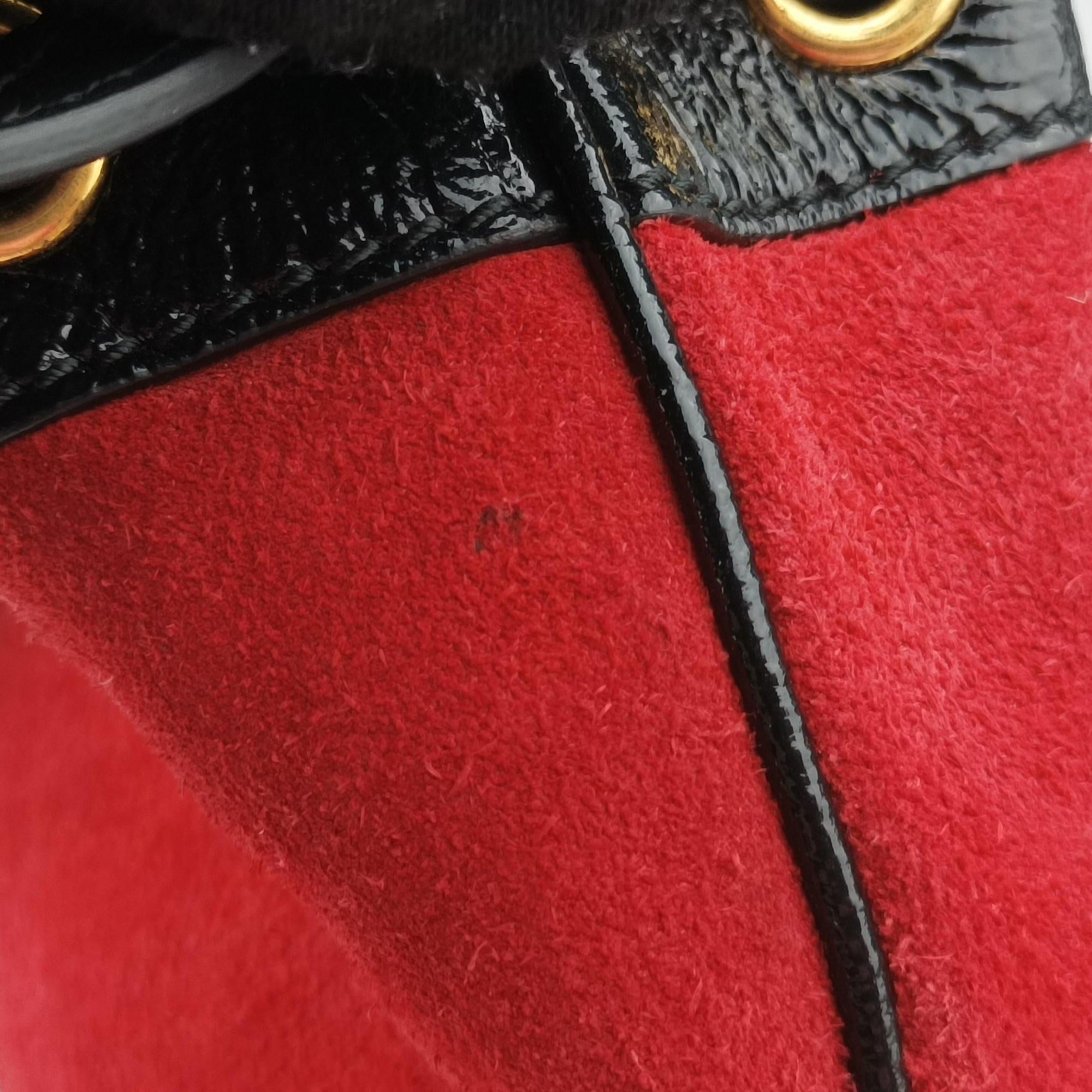 Ophidia Red×black Suede×Patent 550620 D026519024オフィディア レッド×ブラック スエード×パテント 550620 D026519024