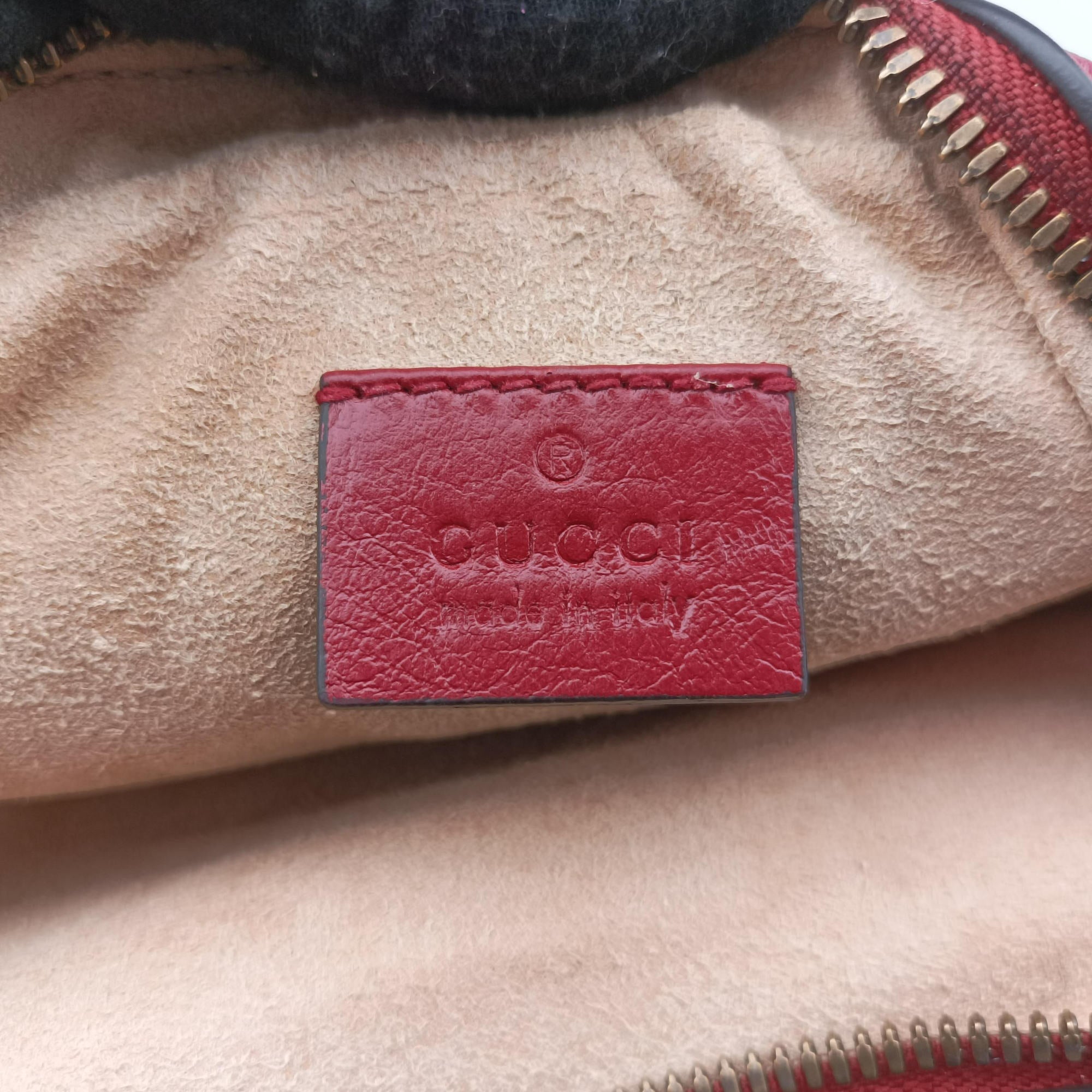 Pre-owned Gucci GG Marmont Red Leather 550155 shoulderbag | stylenewstar