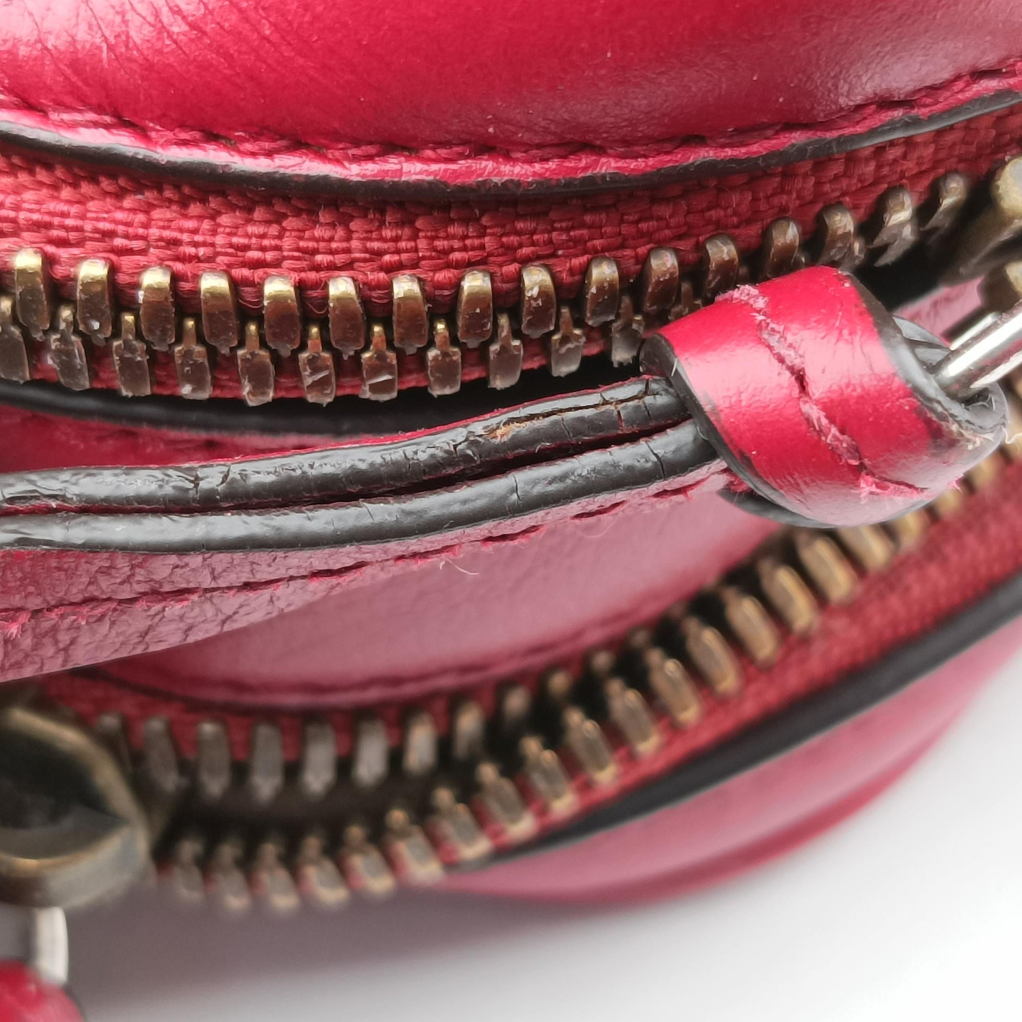 Pre-owned Gucci GG Marmont Red Leather 550155 shoulderbag | stylenewstar
