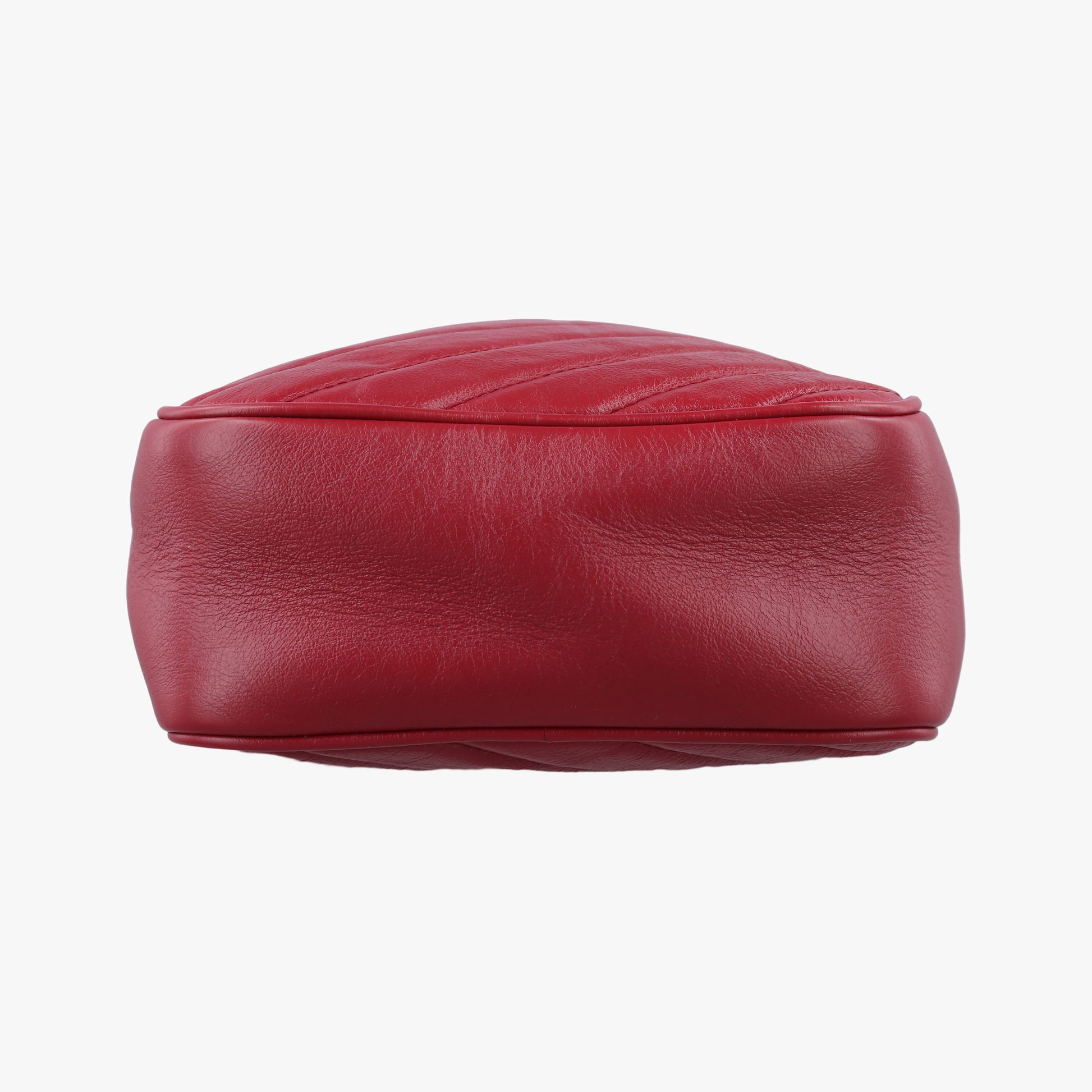 Pre-owned Gucci GG Marmont Red Leather 550155 shoulderbag | stylenewstar