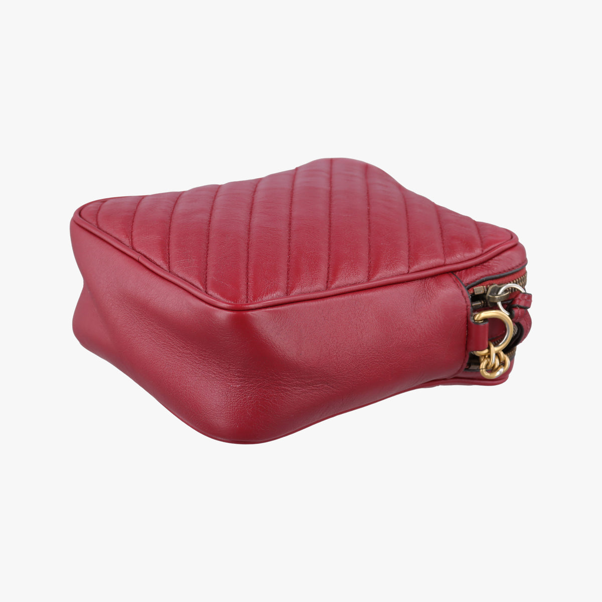 Pre-owned Gucci GG Marmont Red Leather 550155 shoulderbag | stylenewstar