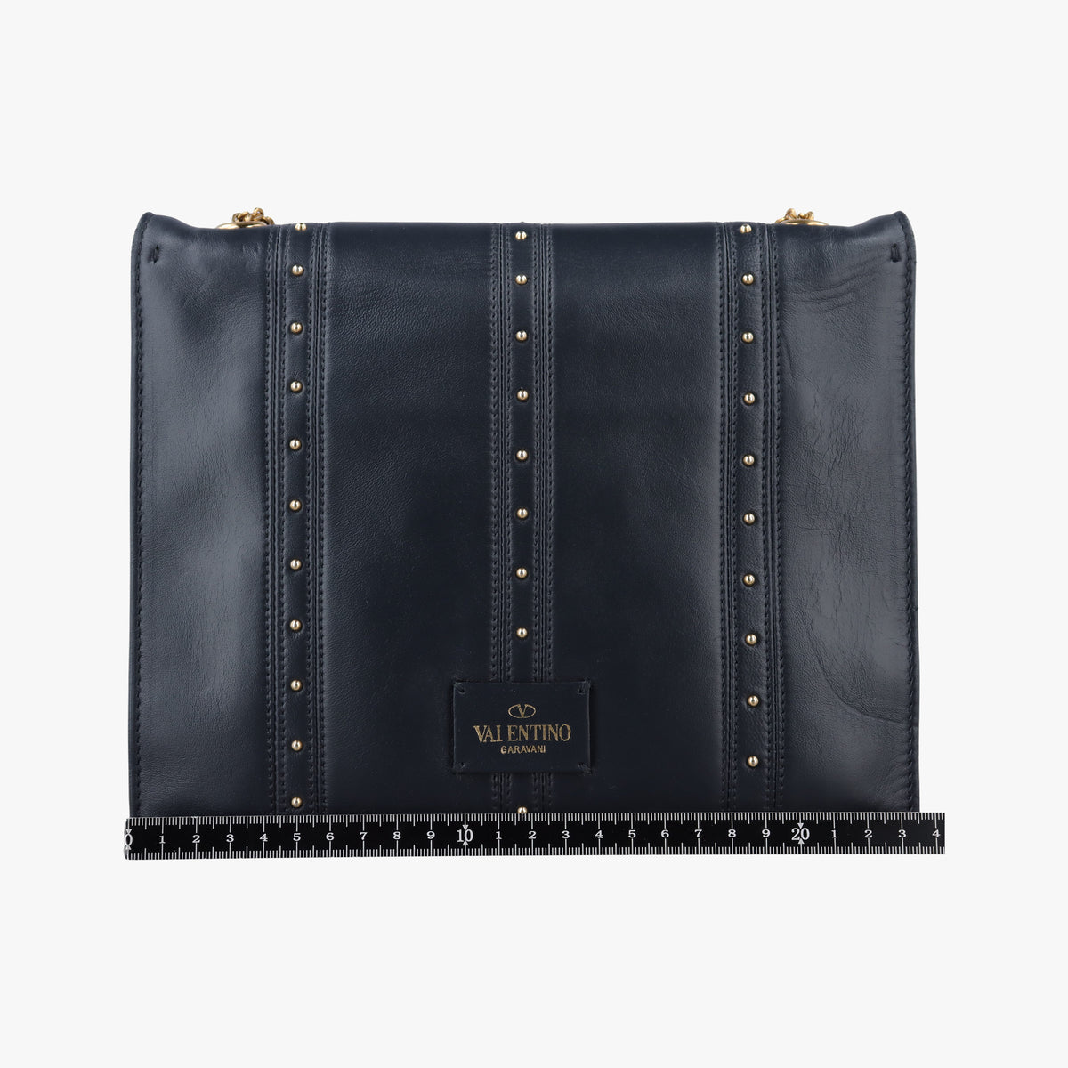 Studded Chain Flap Black Leather BL-H831NAP3スタッズ チェーン フラップ ブラック レザー BL-H831NAP3
