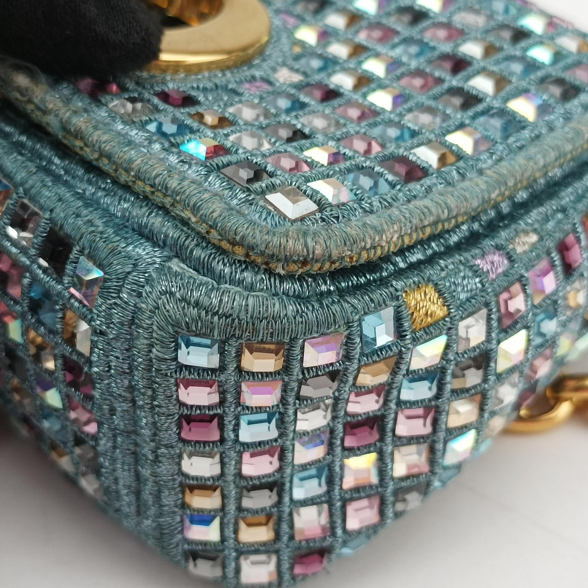 Caro Strass Micro Blue Fabric × Strass 50-MA-0252カロ ストラス刺繍 マイクロ ブルー ファブリック × ストラス 50-MA-0252