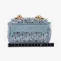 Caro Strass Micro Blue Fabric × Strass 50-MA-0252カロ ストラス刺繍 マイクロ ブルー ファブリック × ストラス 50-MA-0252