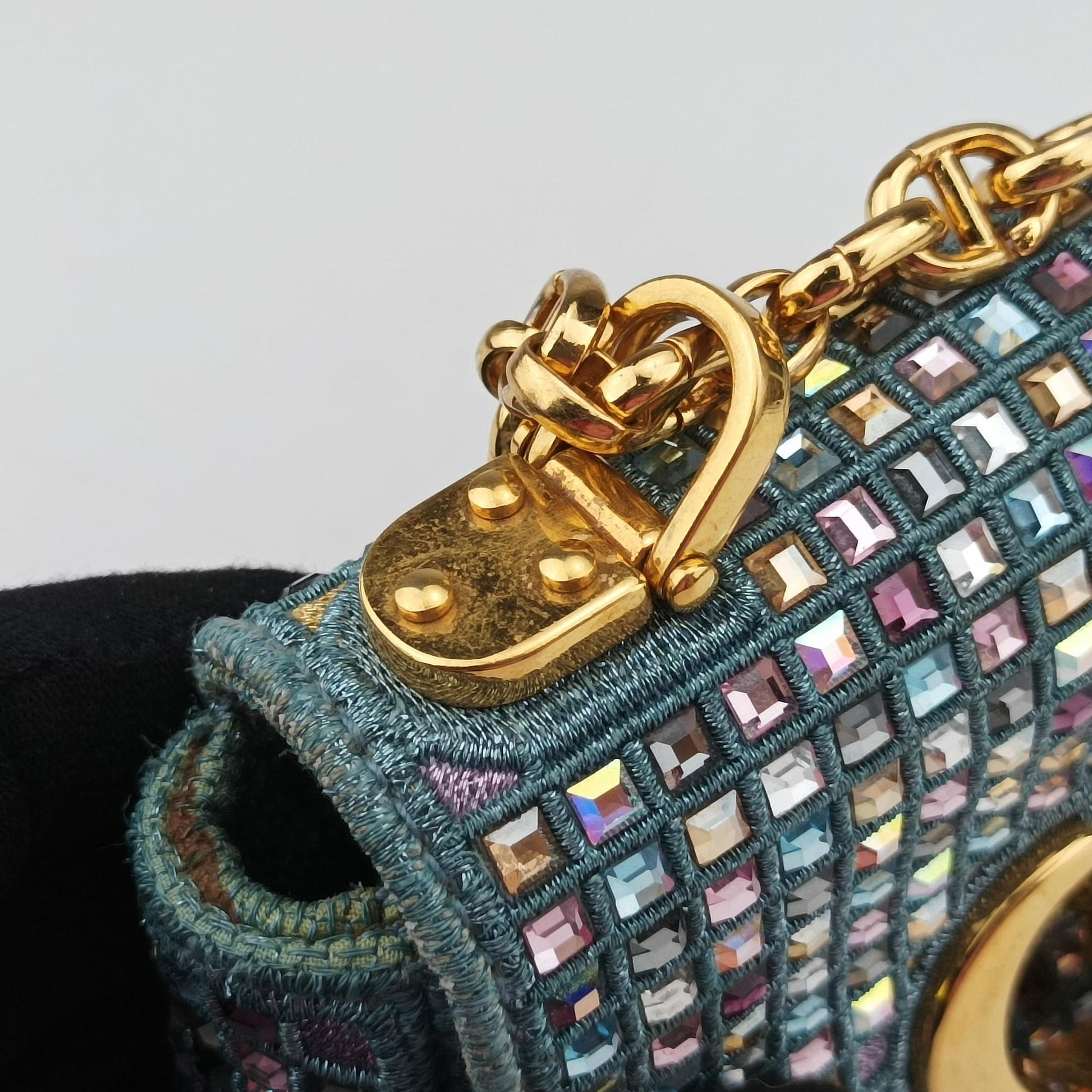Caro Strass Micro Blue Fabric × Strass 50-MA-0252カロ ストラス刺繍 マイクロ ブルー ファブリック × ストラス 50-MA-0252