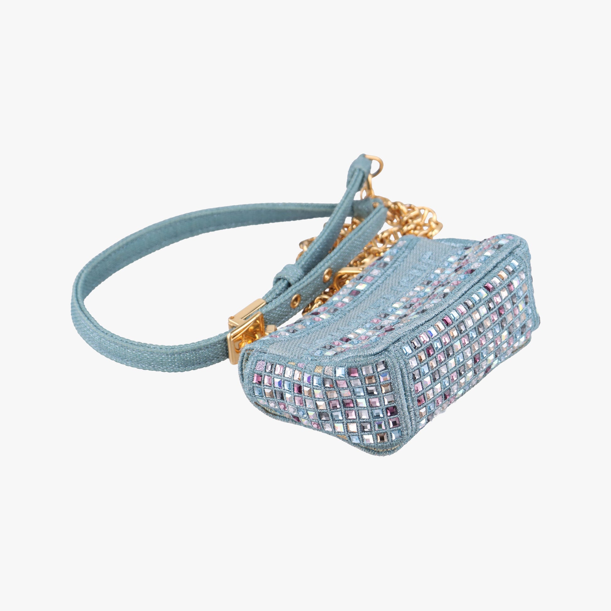 Caro Strass Micro Blue Fabric × Strass 50-MA-0252カロ ストラス刺繍 マイクロ ブルー ファブリック × ストラス 50-MA-0252
