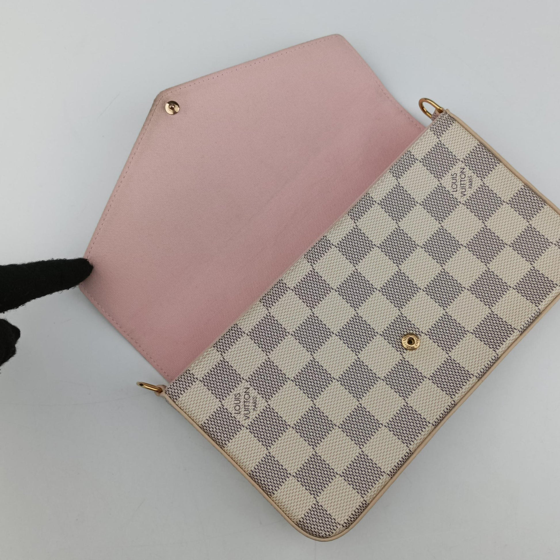 Pochette Felicie Azur Damier Canvas N63106 FH4270 IC Chipポシェットフェリシー アズール ダミエキャンバス N63106 FH4270 ICチップ