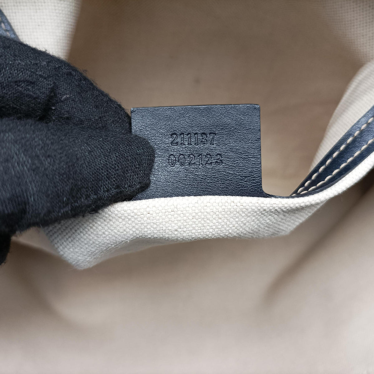 MicroGuccissima Navy PVC coated canvas 211137 H011865593マイクログッチシマ ブルーブラック PVCコーティングキャンバス 211137 H011865593