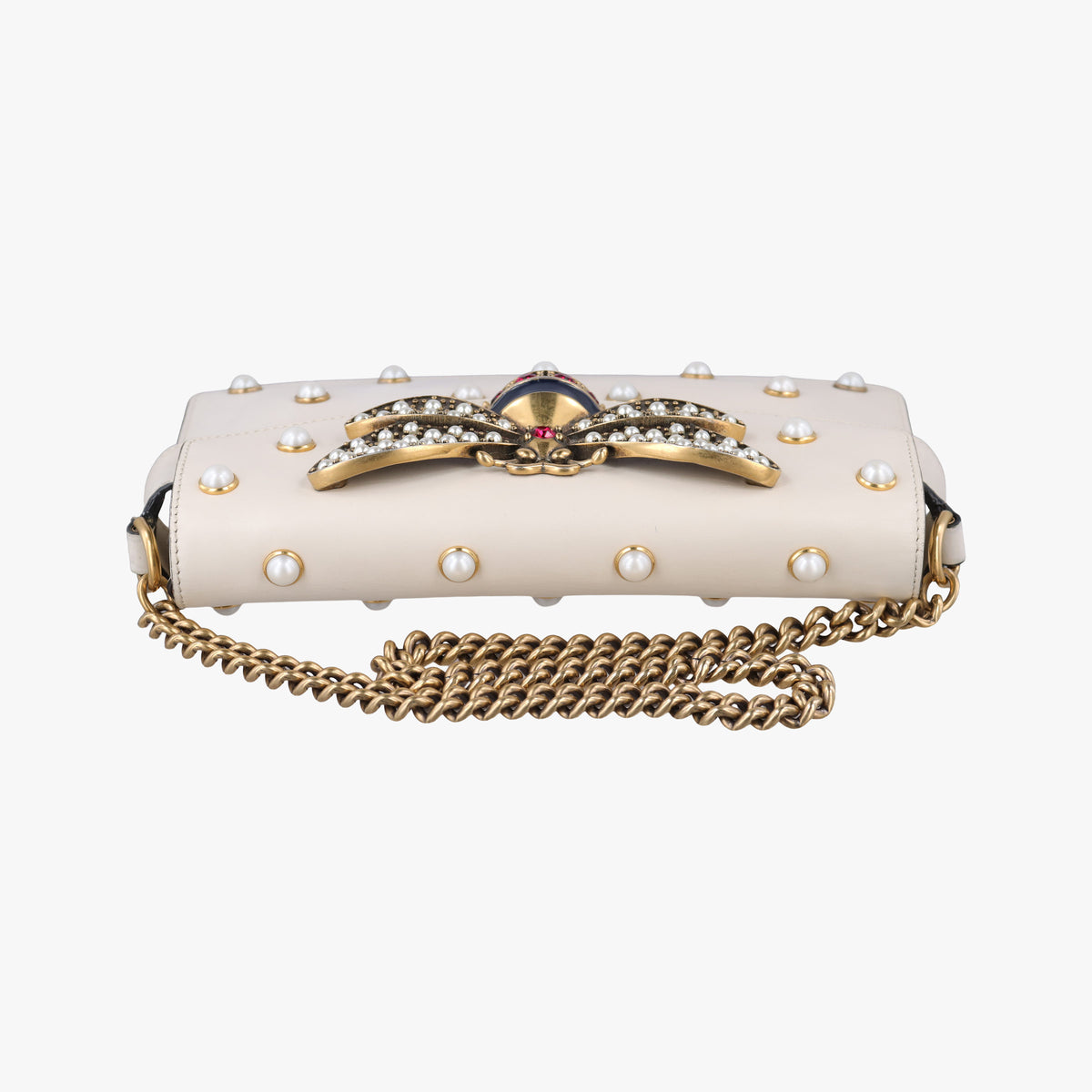 Broadway Pearl Bee White Leather 453778 F022617883ブロードウェイ パール ビー ホワイト レザー 453778 F022617883