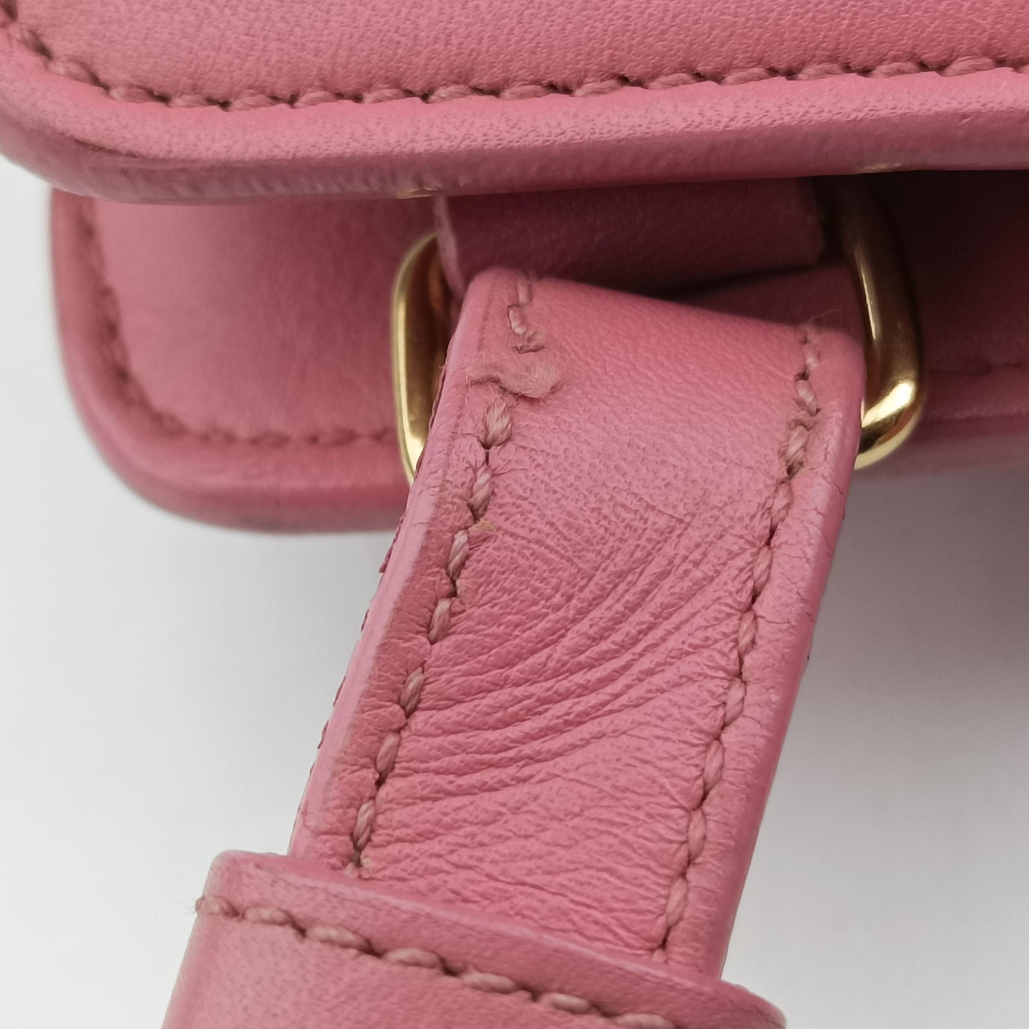 Pre-owned Yves Saint Laurent Y Ligne Petit Cabas Pink Leather 311210 shoulderbag | stylenewstar