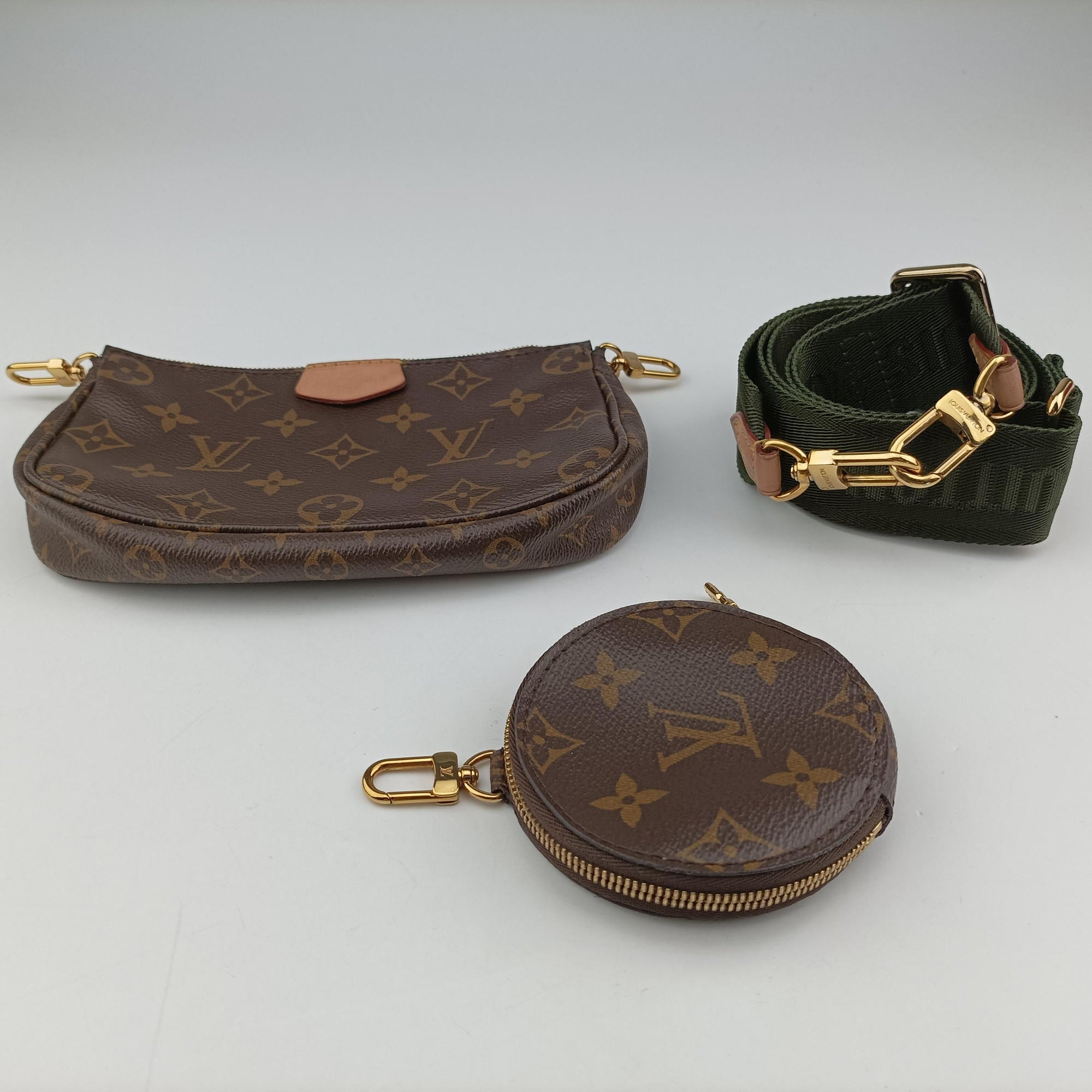 MULTI POCHETTE ACCESSOIRES MARRON×Khaki Monogram Canvas M44840 IC Chipミュルティポシェットアクセソワール マロン×カーキ モノグラムキャンバス M44840 ICチップ