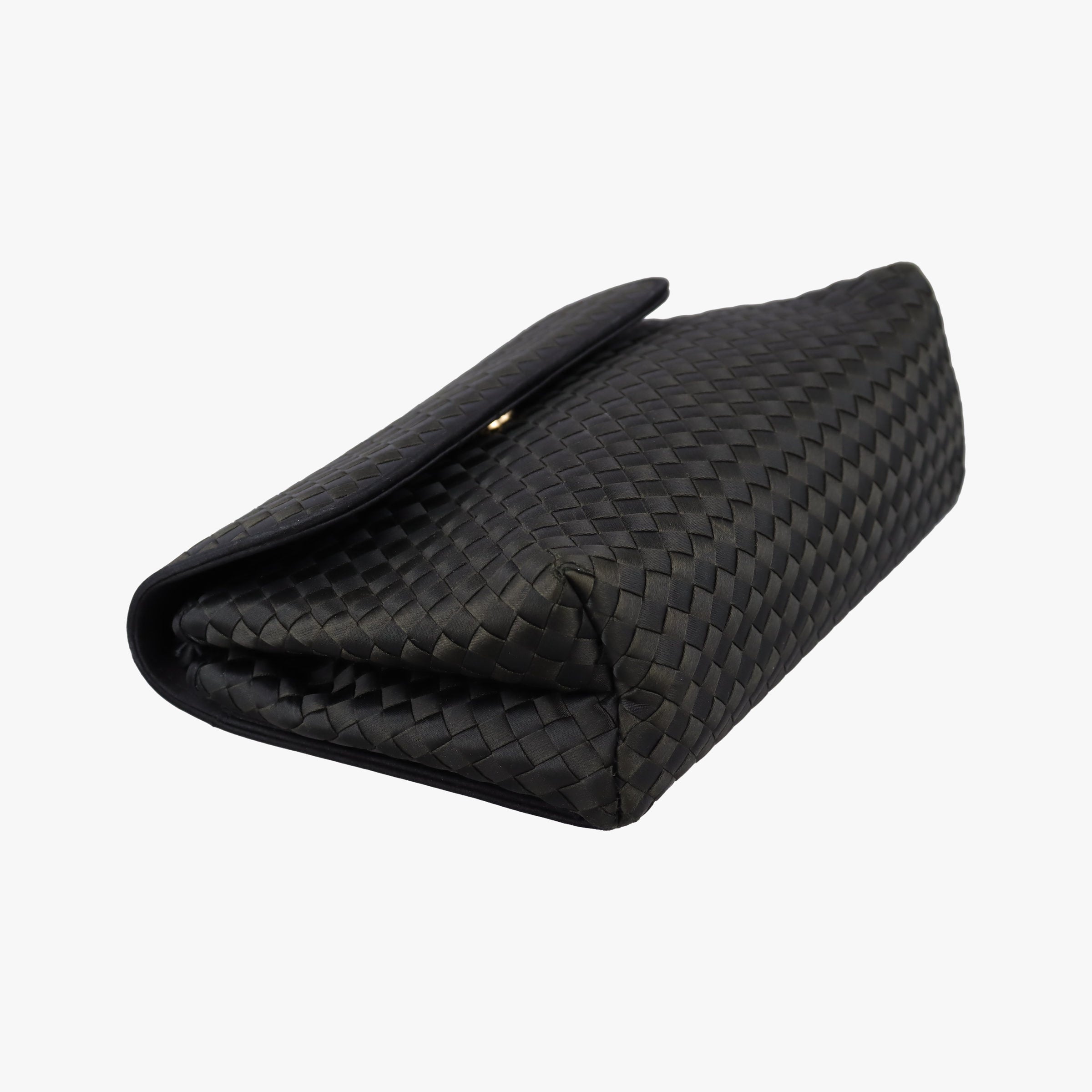 Intrecciato Satin Knot Flap Black Satin 10905009146NE 9L00003430D310 942072イントレチャート サテン ノット フラップ ブラック サテン 10905009146NE 9L00003430D310 942072