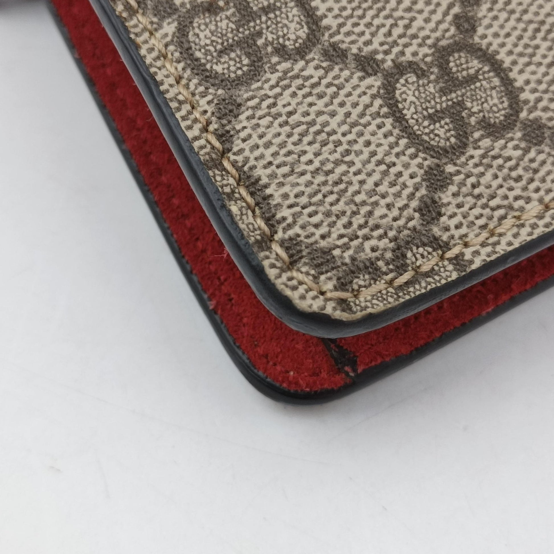 Dionysus beige×red PVC coated canvas × suede 421970 I024546767ディオニュソス ベージュ×レッド PVCコーティングキャンバス × スエード 421970 I024546767