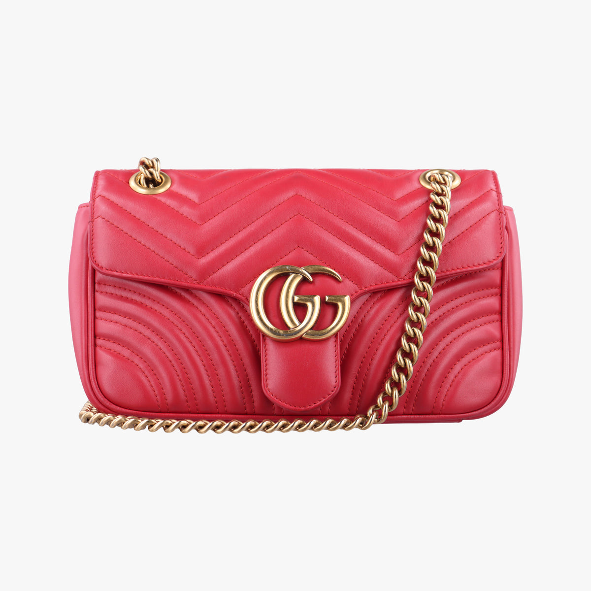 Vintage Gucci GG Marmont Red Leather 443497 shoulderbag | stylenewstar