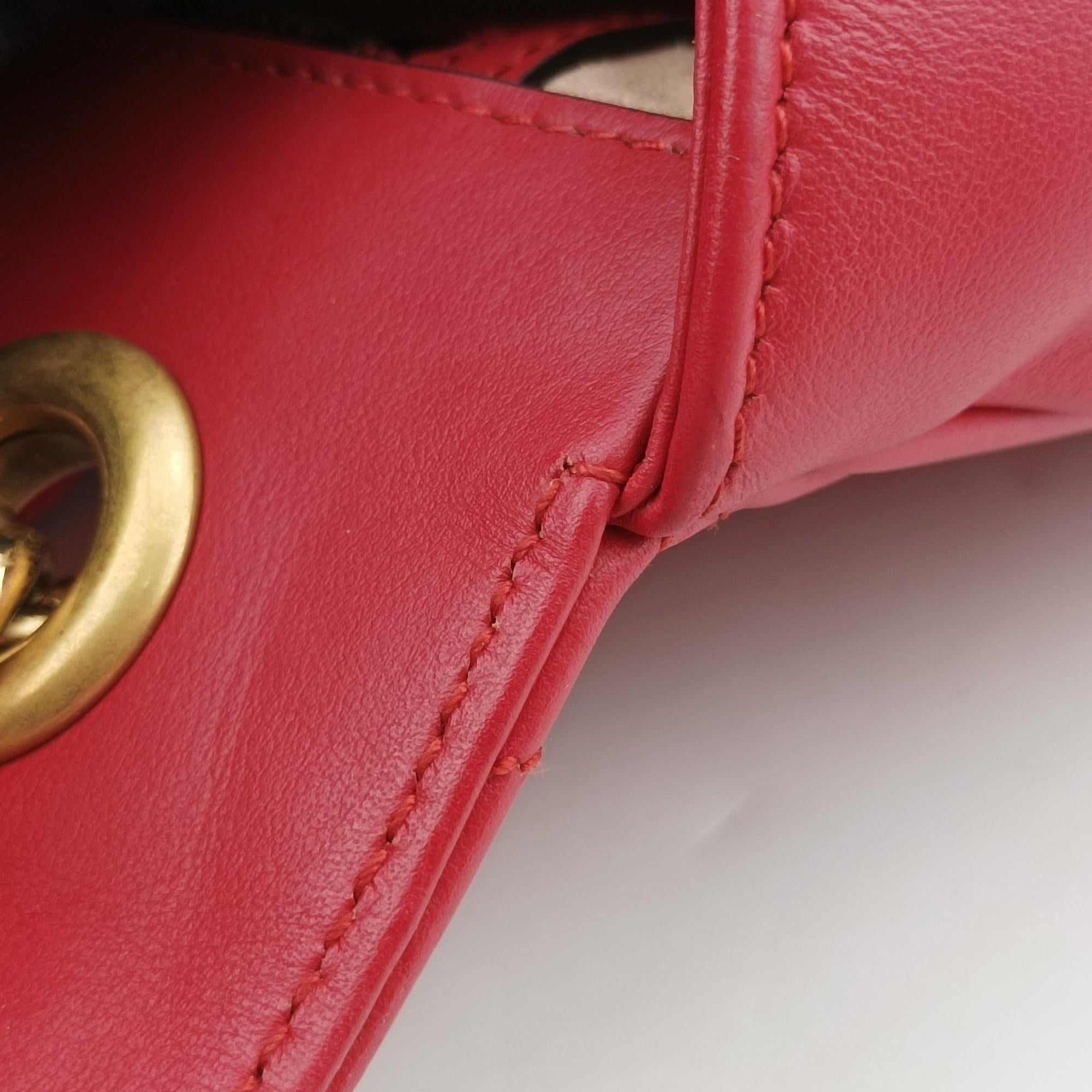 Vintage Gucci GG Marmont Red Leather 443497 shoulderbag | stylenewstar