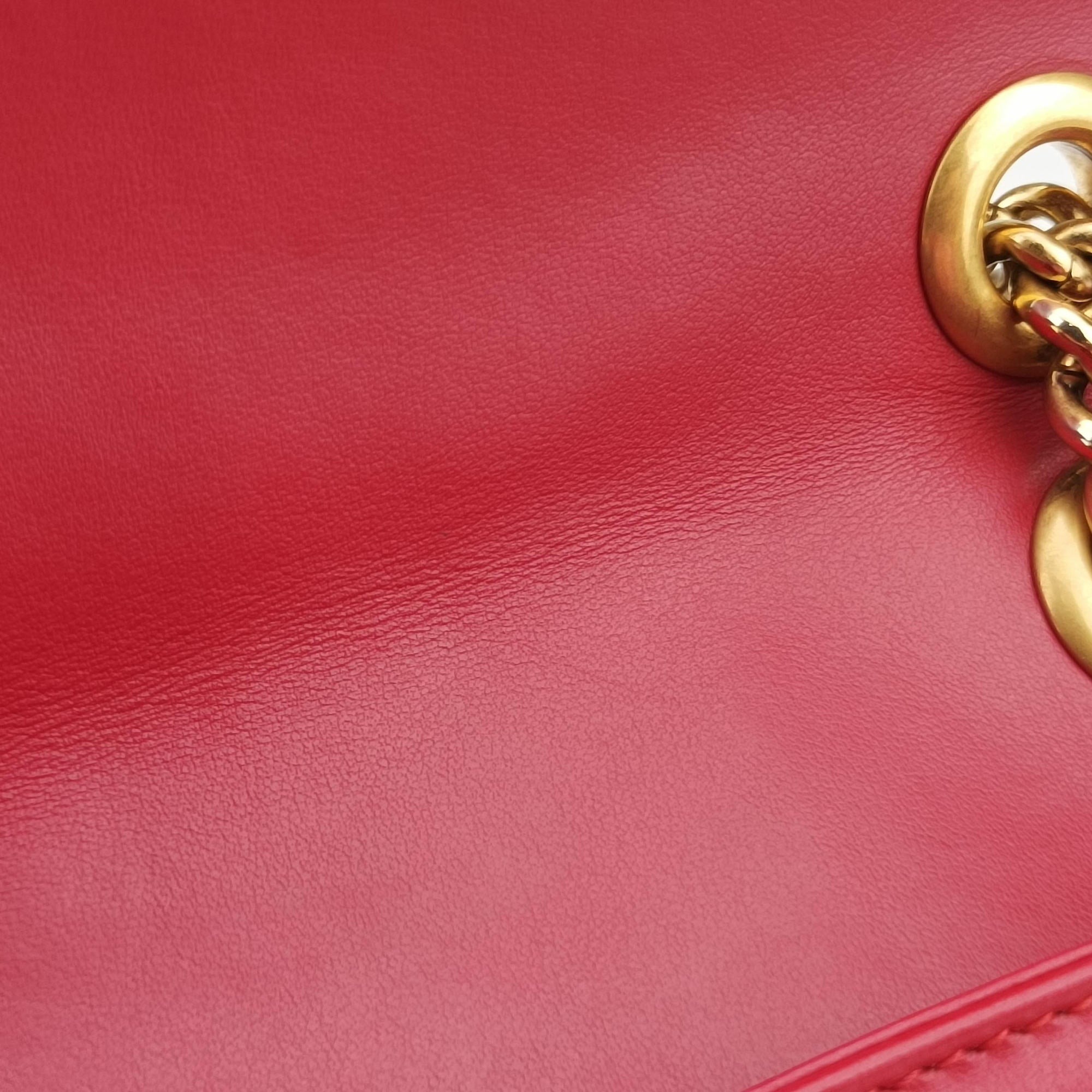 Vintage Gucci GG Marmont Red Leather 443497 shoulderbag | stylenewstar