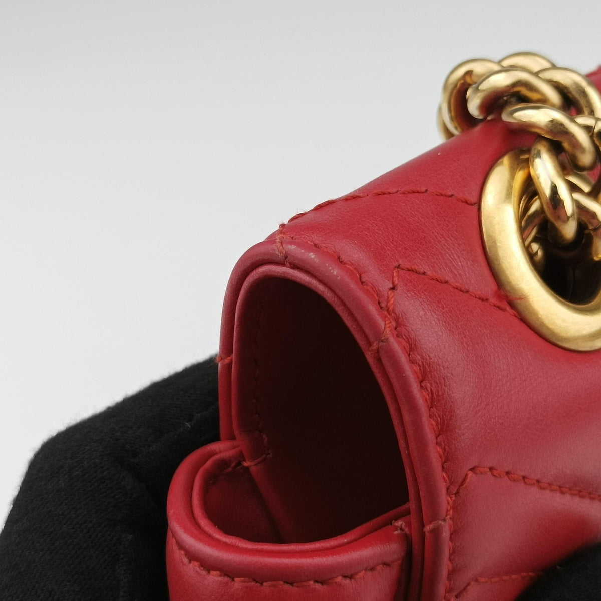 Vintage Gucci GG Marmont Red Leather 443497 shoulderbag | stylenewstar