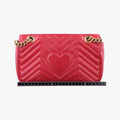 Vintage Gucci GG Marmont Red Leather 443497 shoulderbag | stylenewstar