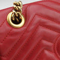 Vintage Gucci GG Marmont Red Leather 443497 shoulderbag | stylenewstar