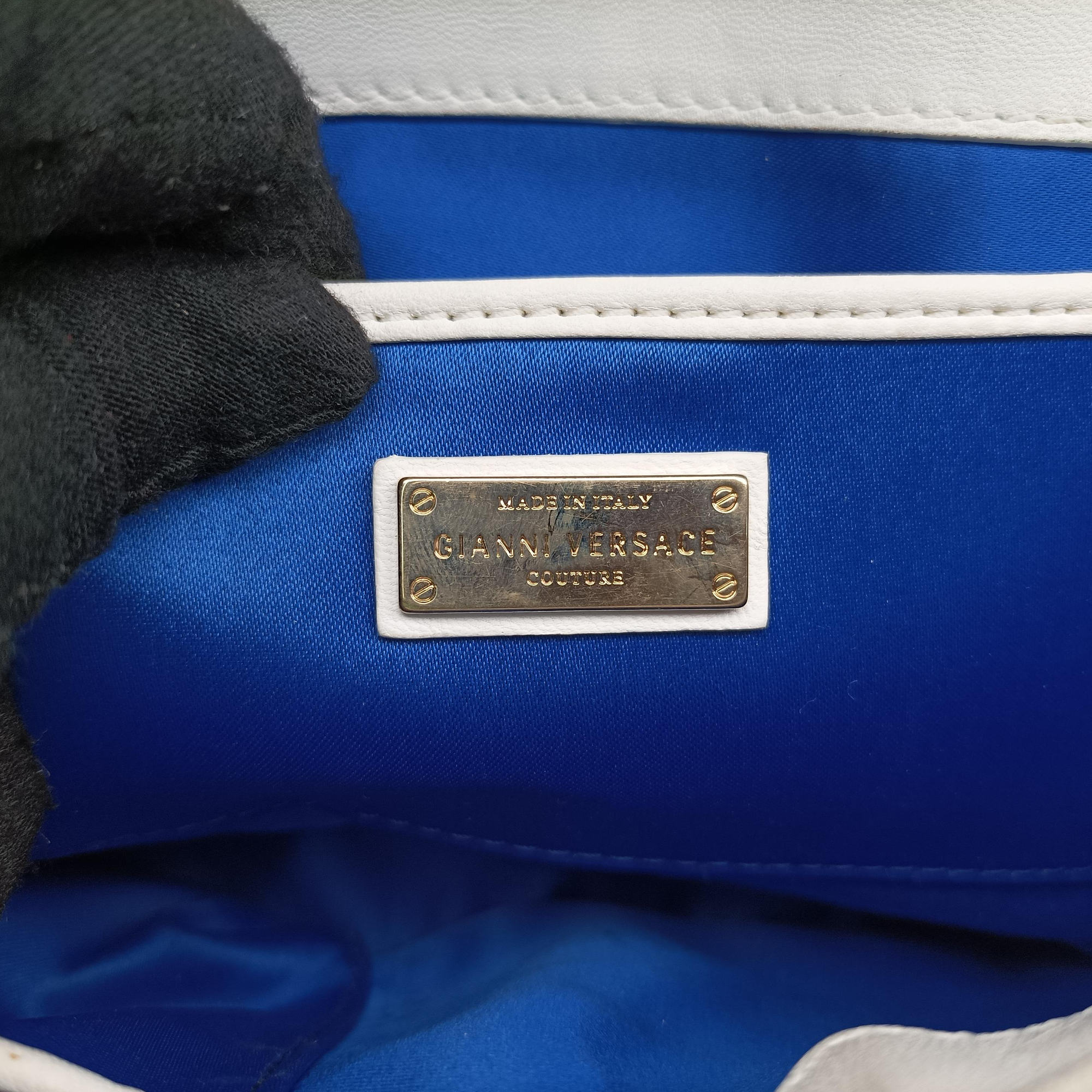 Greek Key Embossed Flap Yellow Patent クチュール グレカ柄 フラップ イエロー パテント 