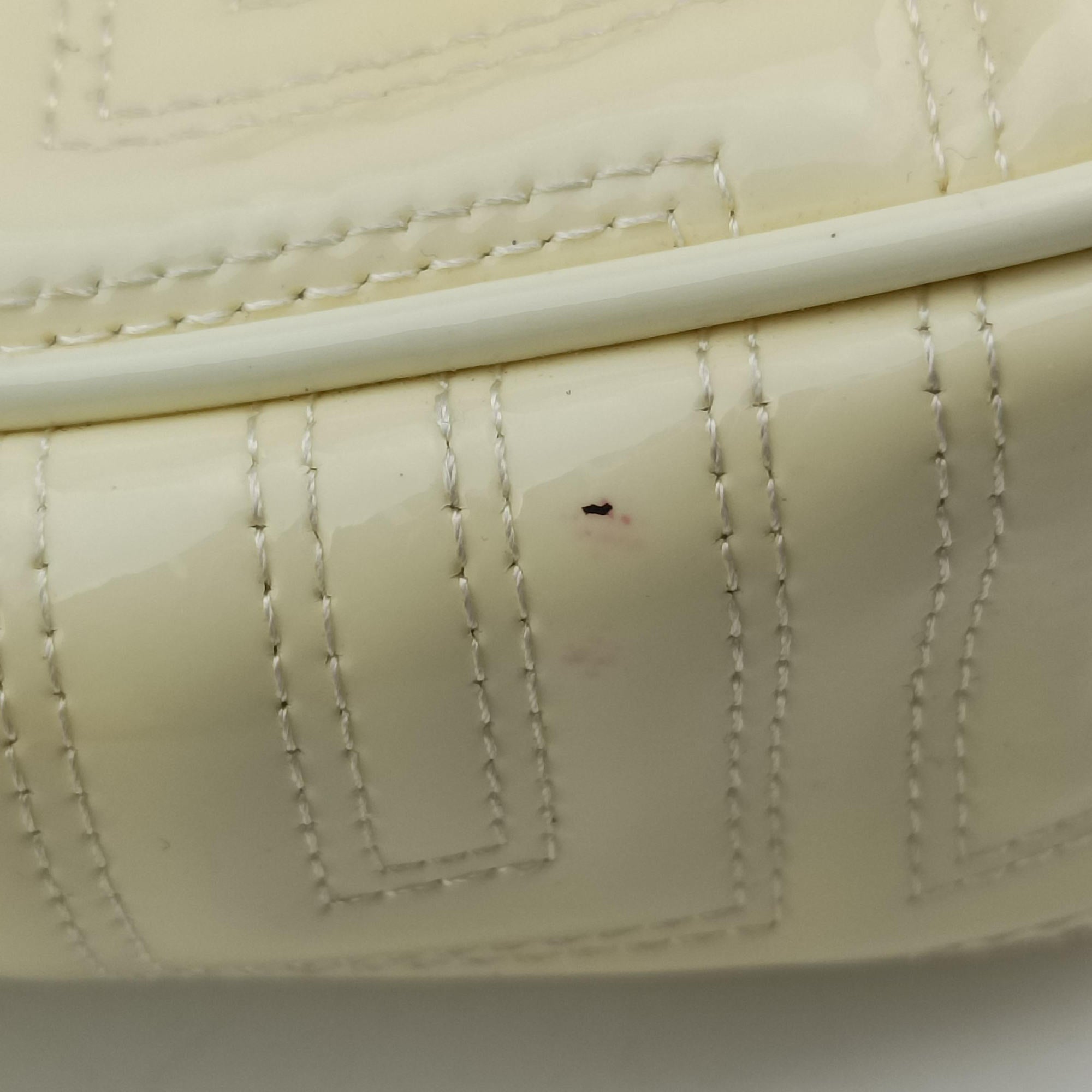 Greek Key Embossed Flap Yellow Patent クチュール グレカ柄 フラップ イエロー パテント 