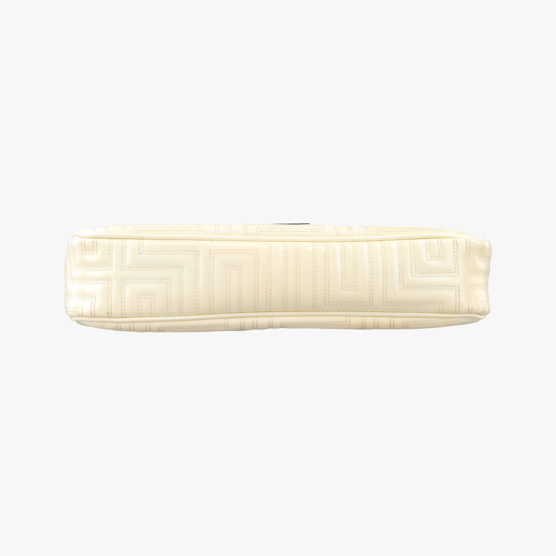 Greek Key Embossed Flap Yellow Patent クチュール グレカ柄 フラップ イエロー パテント 