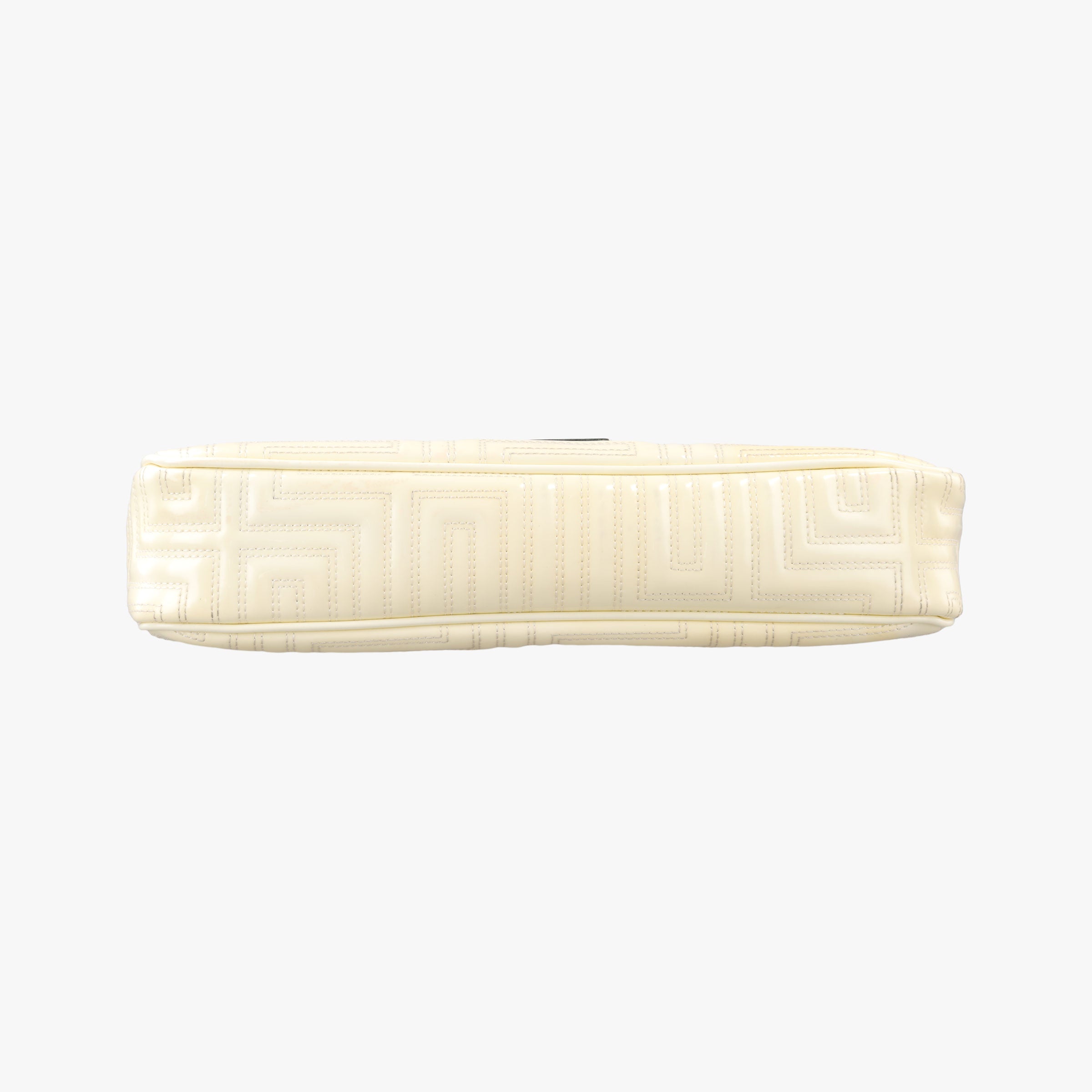 Greek Key Embossed Flap Yellow Patent クチュール グレカ柄 フラップ イエロー パテント 