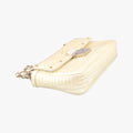 Greek Key Embossed Flap Yellow Patent クチュール グレカ柄 フラップ イエロー パテント 