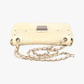 Greek Key Embossed Flap Yellow Patent クチュール グレカ柄 フラップ イエロー パテント 