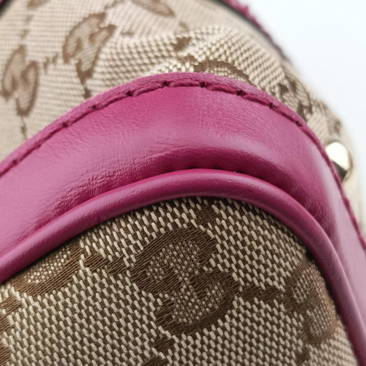 Sherry Line beige×rose Canvas×Leather 247205 I015853398シェリーライン ベージュ×ローズ キャンバス×レザー 247205 I015853398