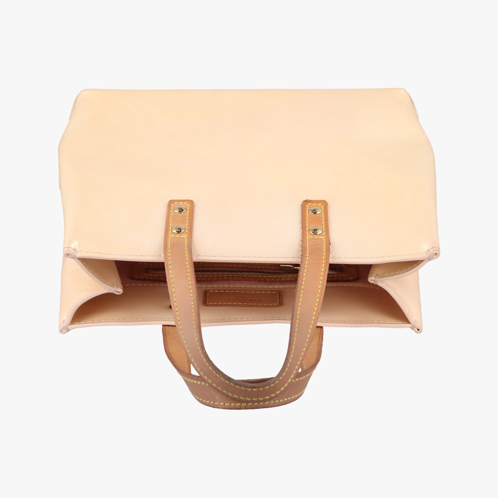 Secondhand Louis Vuitton Reade PM Beige Vernis M91144 handbag | stylenewstar
