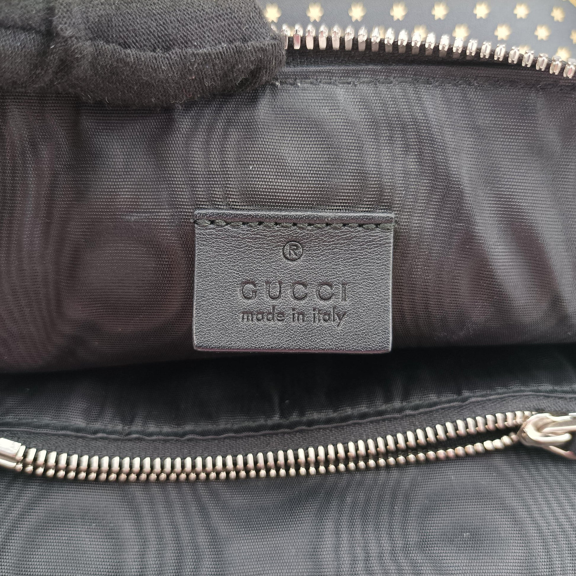 SEGA collaboration GUCCY print Black Leather 511189 G023947496セガ コラボ GUCCYプリント ブラック レザー 511189 G023947496