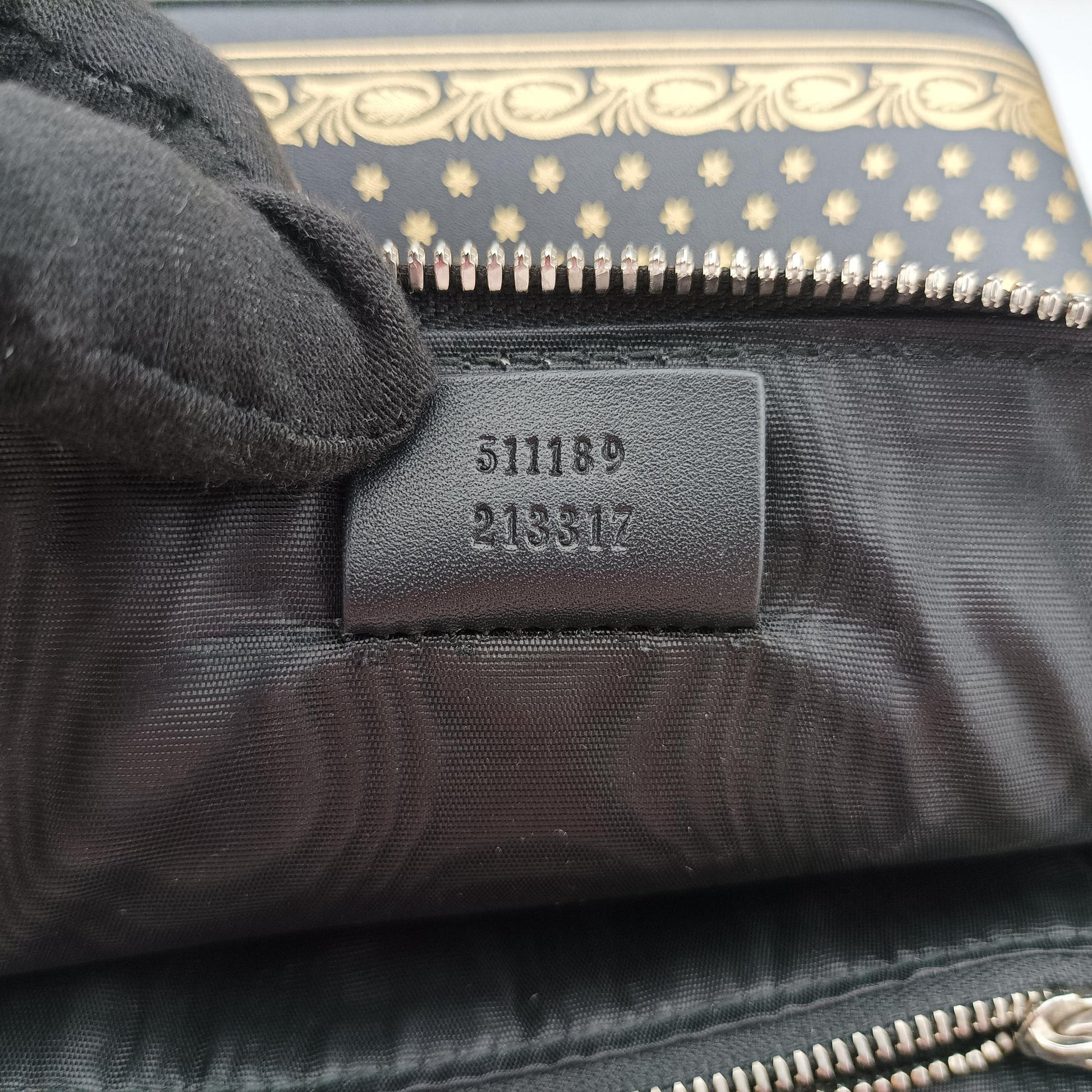 SEGA collaboration GUCCY print Black Leather 511189 G023947496セガ コラボ GUCCYプリント ブラック レザー 511189 G023947496