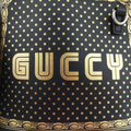 SEGA collaboration GUCCY print Black Leather 511189 G023947496セガ コラボ GUCCYプリント ブラック レザー 511189 G023947496