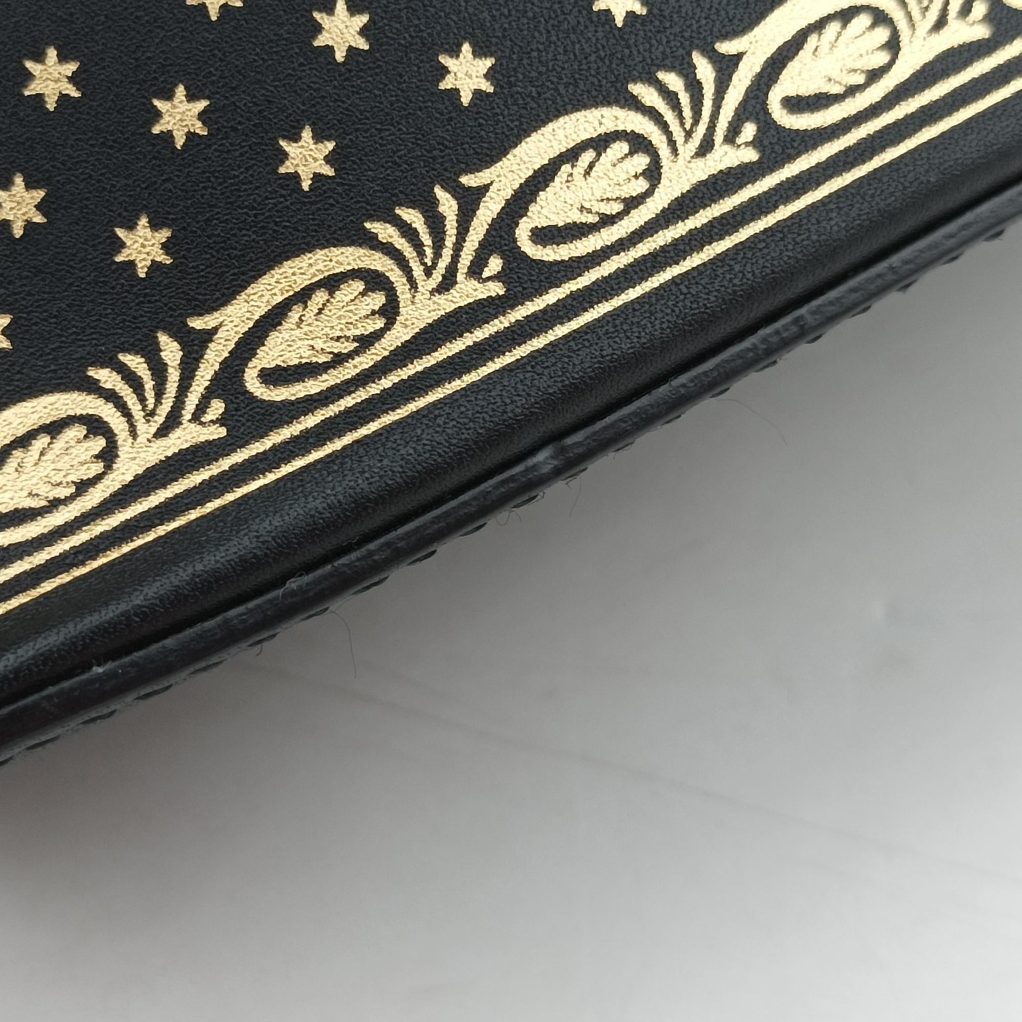 SEGA collaboration GUCCY print Black Leather 511189 G023947496セガ コラボ GUCCYプリント ブラック レザー 511189 G023947496