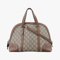 GG SUPREME DOME BEIGE×BROWN PVC coated canvas×Leather 309617 F014611272GGスプリーム ドーム ベージュ×ブラウン PVCコーティングキャンバス×レザー 309617 F014611272