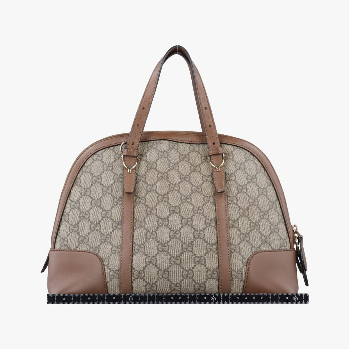 GG SUPREME DOME BEIGE×BROWN PVC coated canvas×Leather 309617 F014611272GGスプリーム ドーム ベージュ×ブラウン PVCコーティングキャンバス×レザー 309617 F014611272