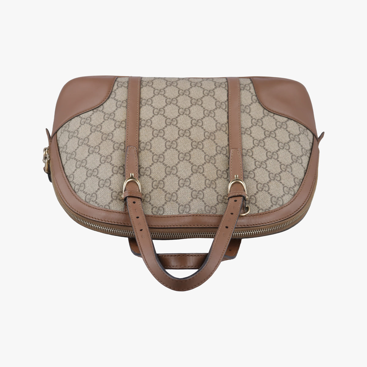 GG SUPREME DOME BEIGE×BROWN PVC coated canvas×Leather 309617 F014611272GGスプリーム ドーム ベージュ×ブラウン PVCコーティングキャンバス×レザー 309617 F014611272