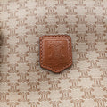 Macadam pattern Beige×brown PVC-coated canvas×leather M08マカダム柄 ベージュ×ブラウン PVCコーティングキャンバス×レザー M08