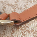 Macadam pattern Beige×brown PVC-coated canvas×leather M08マカダム柄 ベージュ×ブラウン PVCコーティングキャンバス×レザー M08