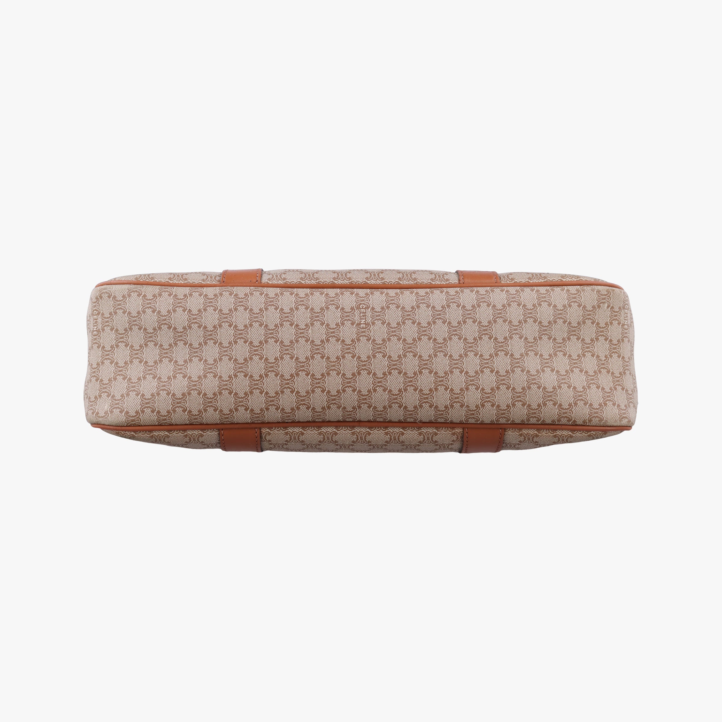 Macadam pattern Beige×brown PVC-coated canvas×leather M08マカダム柄 ベージュ×ブラウン PVCコーティングキャンバス×レザー M08